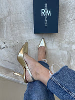 Jennifer Gold Slingback Pump with Strap