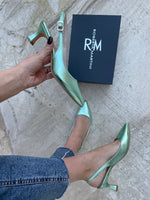 Delia Mint Slingback Pump with Strap