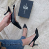 Iris Slingback Pump with Black Strap