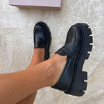 Giulia Black Moccasin