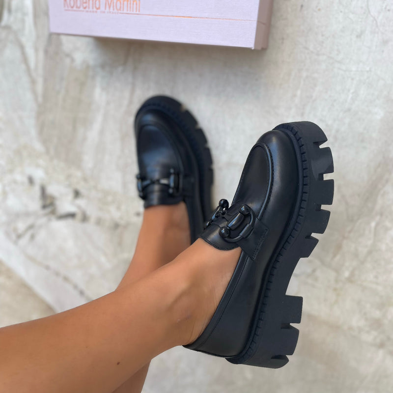 Chiara Black Moccasin