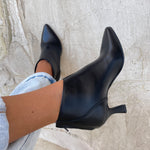 Jade Leather Black Ankle Boot