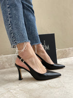 Elsa Slingback Pump with Black Strap