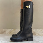 Candy boot Gold accessory Black