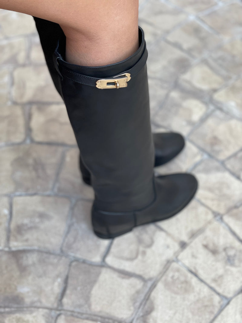 Paris boot Black gold accessory