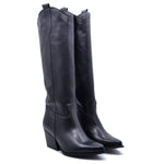 Kinsley Leather Texan Boot Black