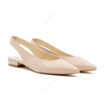 Lola Décolleté Ballerina with Beige Strap