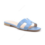 Paris Celeste flat sandal