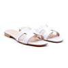 White Paris flat sandal