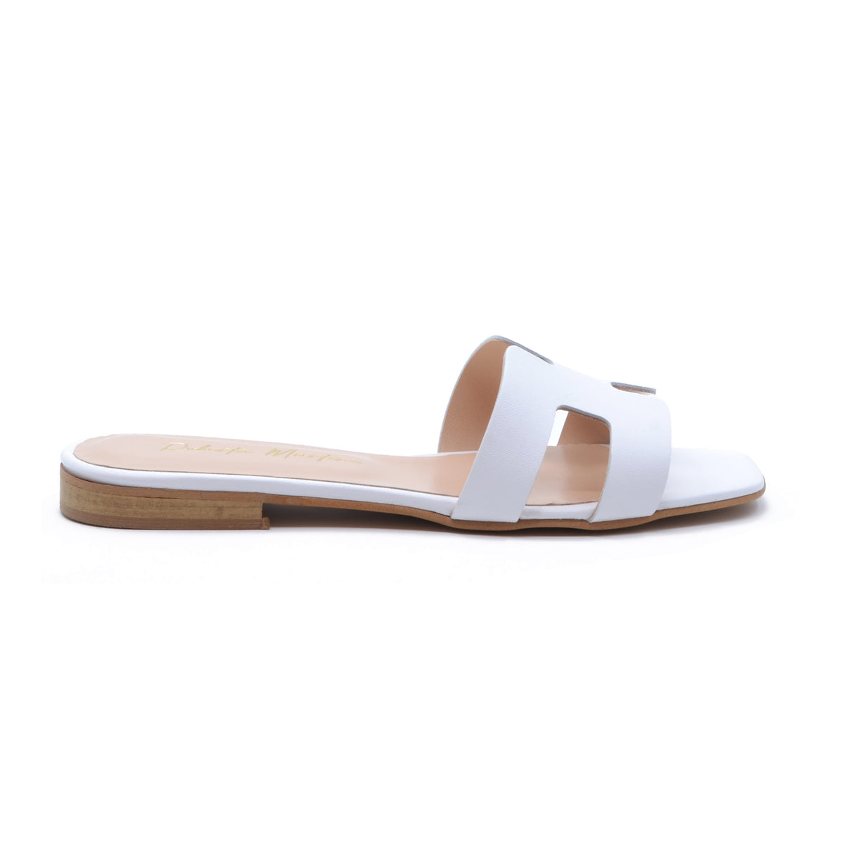 White Paris flat sandal