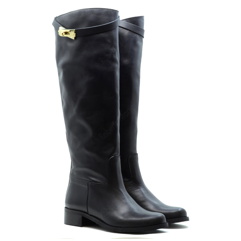 Candy boot Gold accessory Black