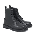 Biker Luna Black Leather Amphibious Boots