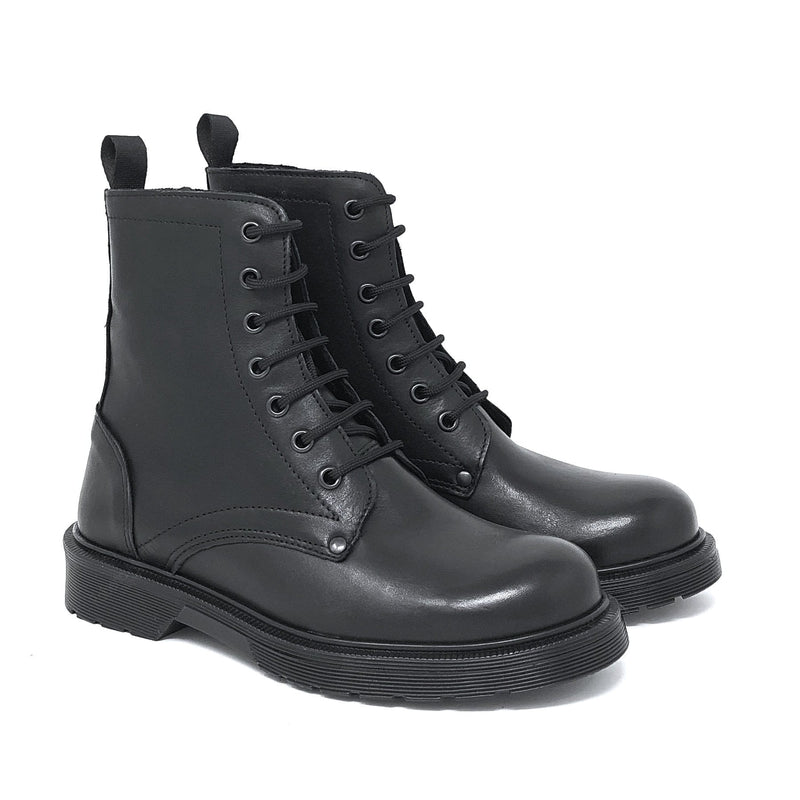 Biker Luna Black Leather Amphibious Boots