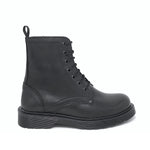 Biker Luna Black Leather Amphibious Boots