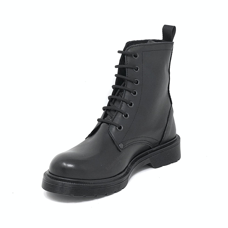 Biker Luna Black Leather Amphibious Boots