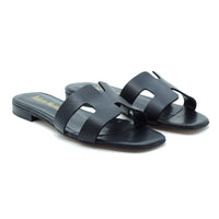 Paris Black flat sandal