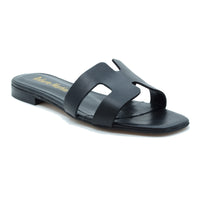 Paris Black flat sandal