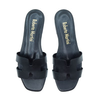 Paris Black flat sandal