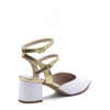 Flavia Double Buckle Slingback Nappa Eco White - Gold