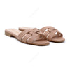 York Beige flat sandal