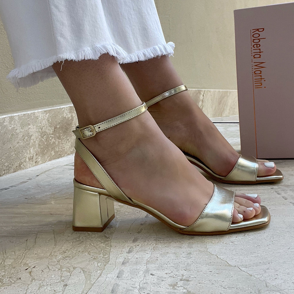 Asia sandal with platinum strap